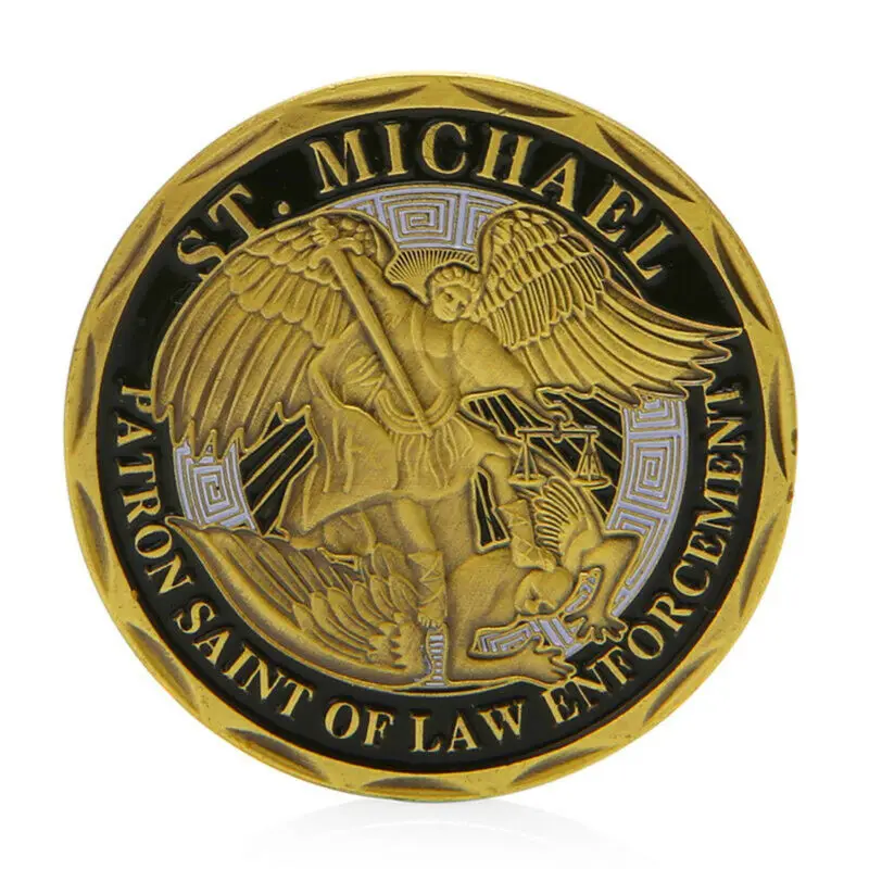 

Michael Police Officer Badge Patron Saint Commemorative Challenge Coin Art Gifts