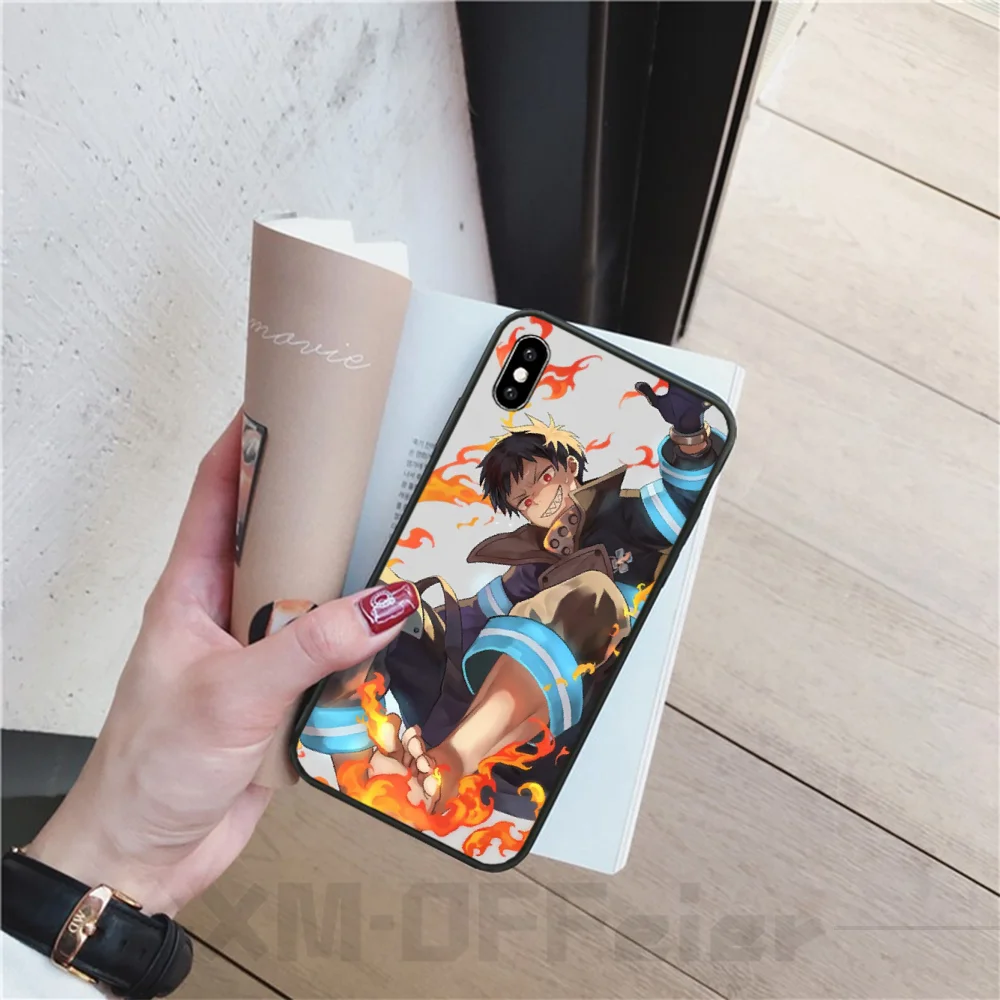 Reayou Fire Force Black Soft Shell Phone Case Capa for iPhone 11 pro XS MAX 8 7 6 6S Plus X 5 5S SE XR cover | Мобильные телефоны и