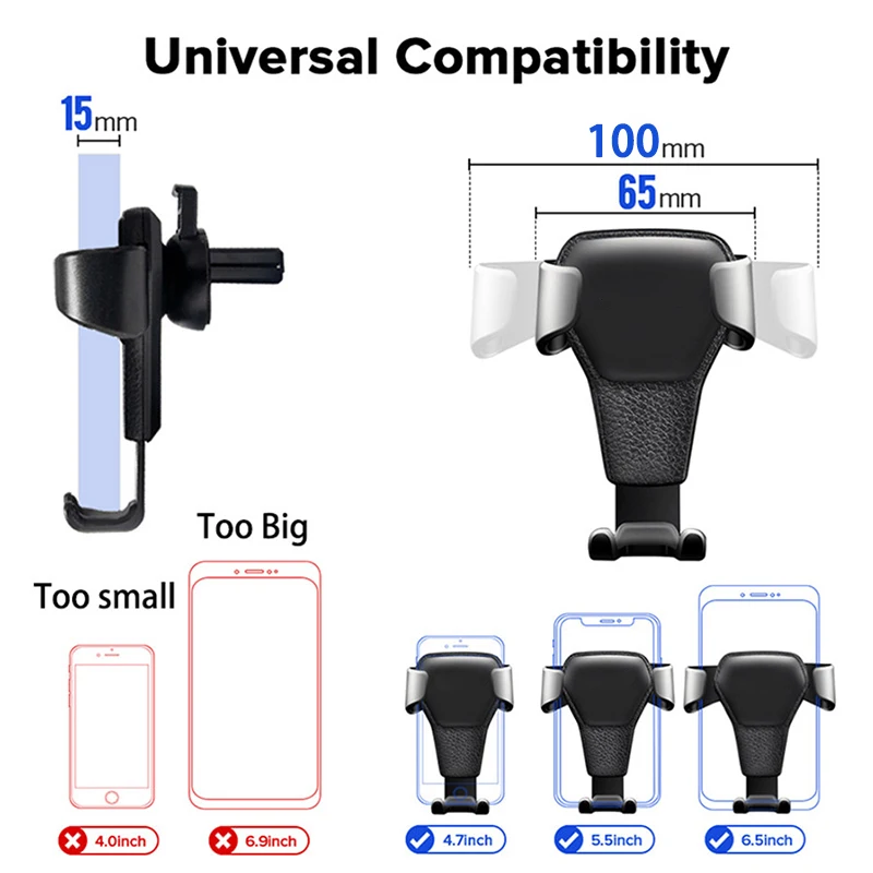 

Universal Car Phone Holder For Iphone Samsung huawei Redmi Air Vent Clip GPS Phone for Xiaomi Huawei Cell Phones Holder Bracket