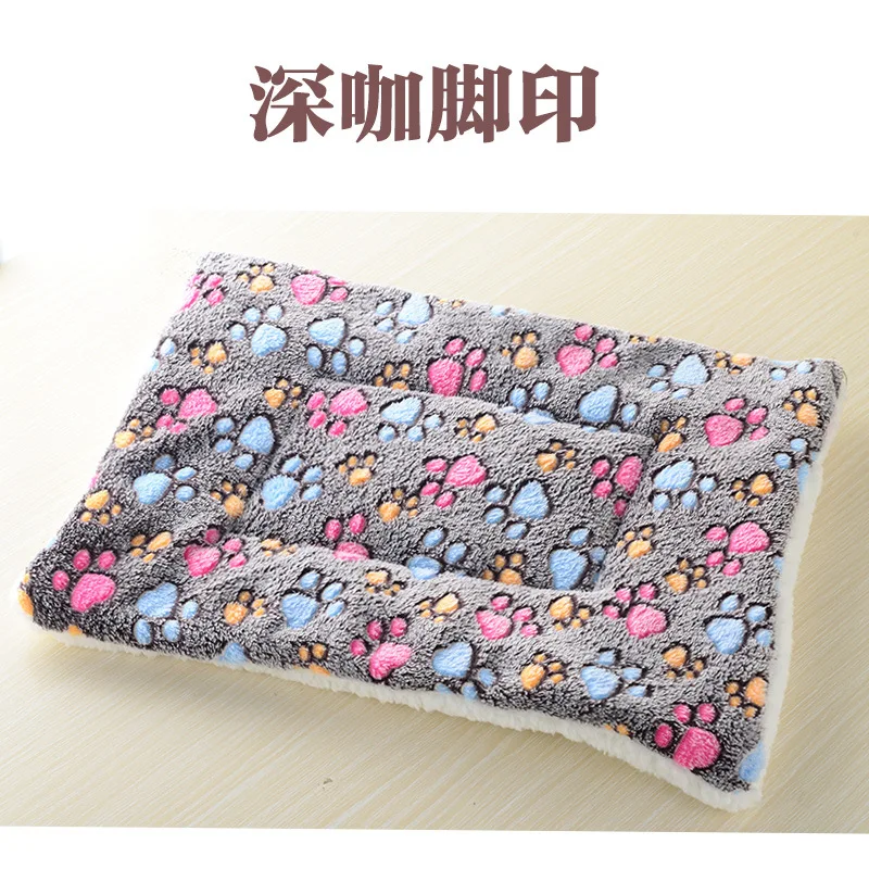 100x70 см Толстая зимняя большая кровать для домашних животных коврики теплый