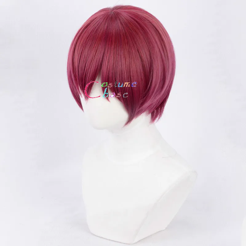 Idolish7 Inumaru Toma парик костюм вечерние термостойкие синтетические короткие красные