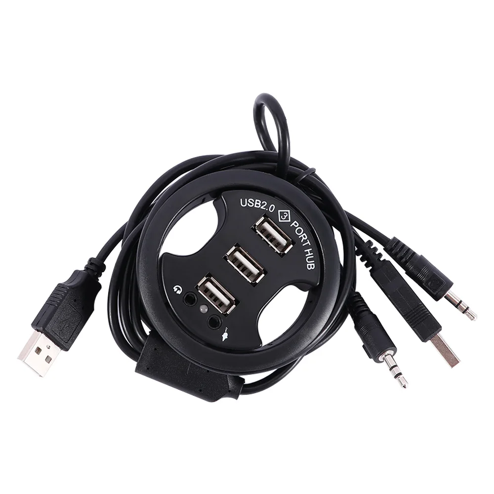 USB2.0 мульти-Функция концентратор 3 Порты с аудио ухо адаптер тегов USB комбо