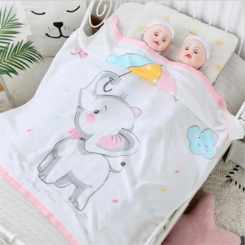 110*110 см трехслойное банное полотенце Пеленальное Одеяло детское постельное