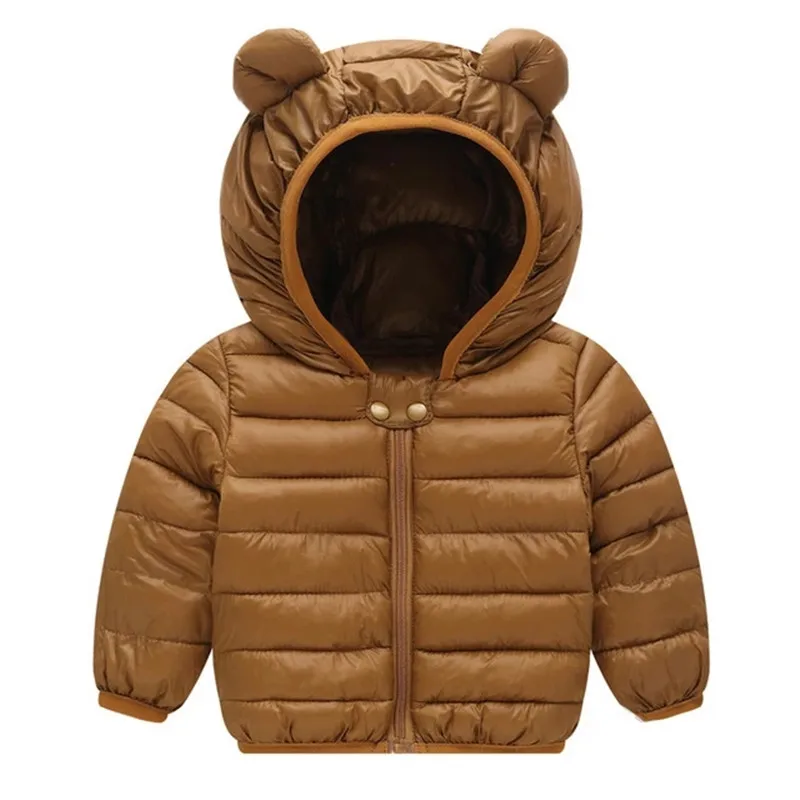 Для малышей комплект детской одежды на осень и зиму тонкая куртка с капюшоном для