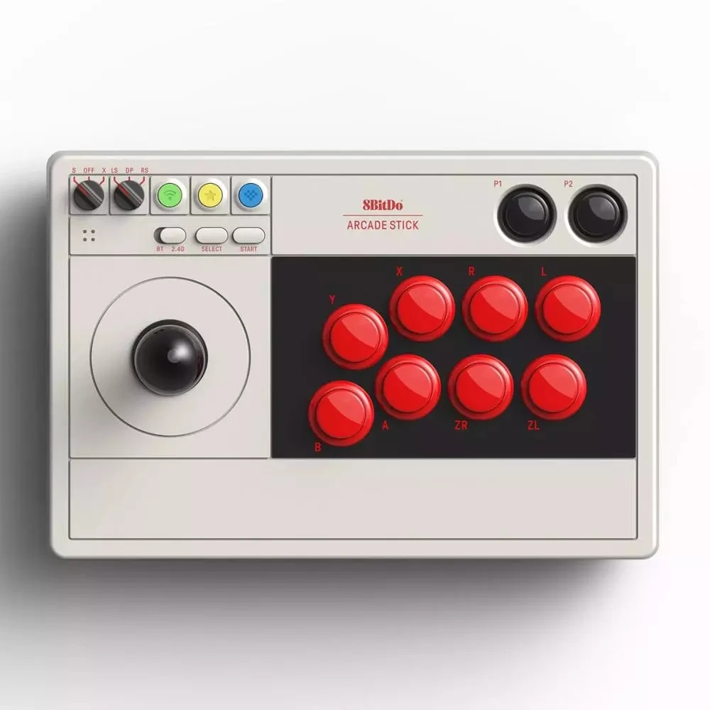 

8BitDo Arcade Stick V3 Wireless Bluetooth Joystick with 2.4G Receiver for Window Switch Customize Button Mapping / Create Macros