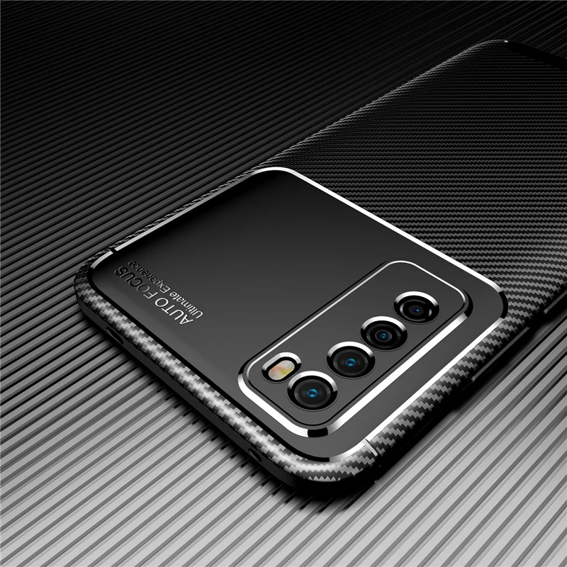 for huawei nova 7 case bumper silicone carbon fiber shockproof cover for huawei nova 7 5g case for huawei nova 7 nova7 5g 6 53 free global shipping