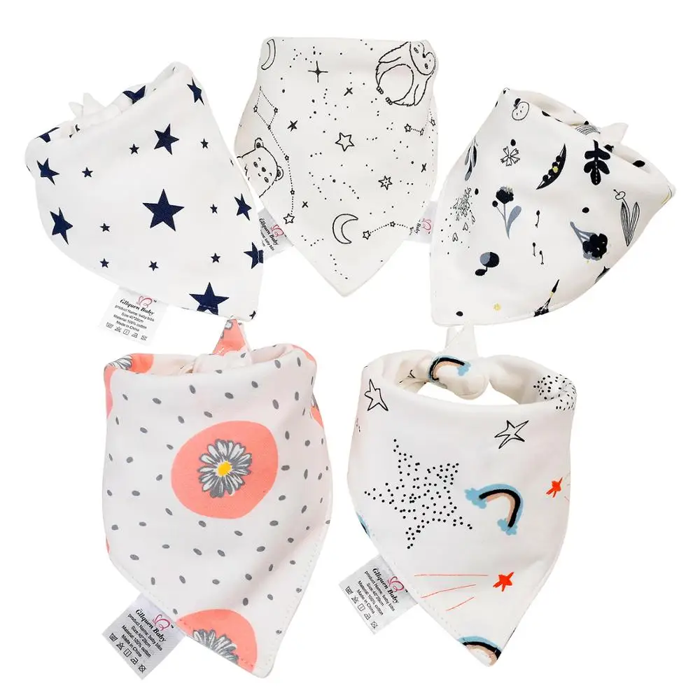 

Baby bibs Organic Cotton Bibs for Boys & Girls Newborn burp cloth Super Soft Absorbent Feeding Bibs unisex baby stuff
