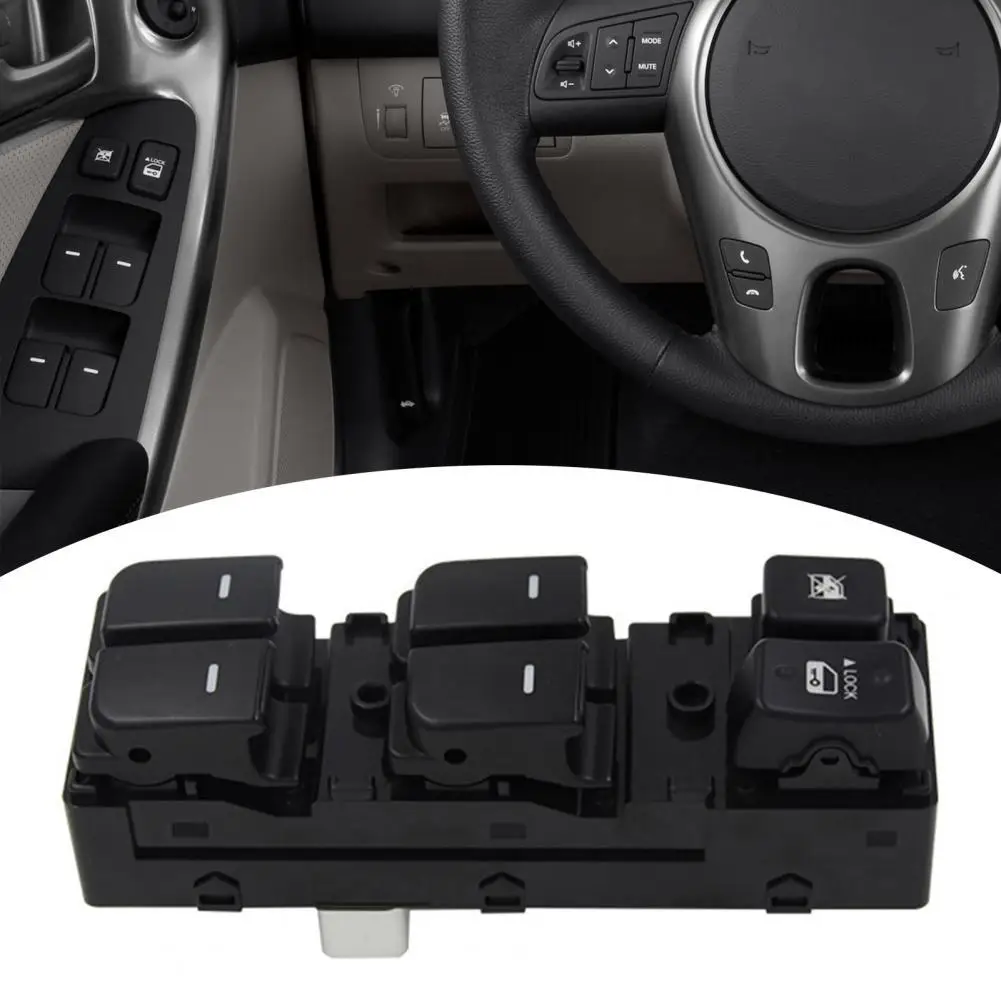 

Window Switch Ergonomic Design Anti-scratch ABS Auto Power Window Control Switch 93570-1X000 for Kia-Forte 2011-2012 Auto Parts