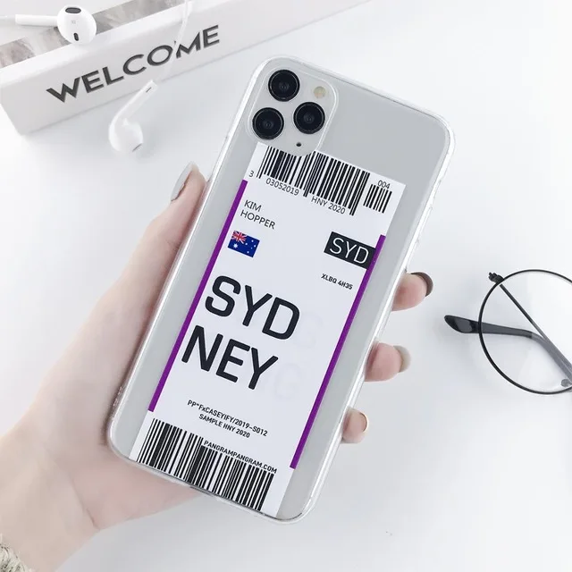 AC8885 Moskado чехол с воздушным давлением для iPhone 11 X XR XS Max воздушный билет штрих-код этикетка мягкий термополиуретановый чехол для iPhone 6 6S 7 8 7Plus - Цвет: AC8885