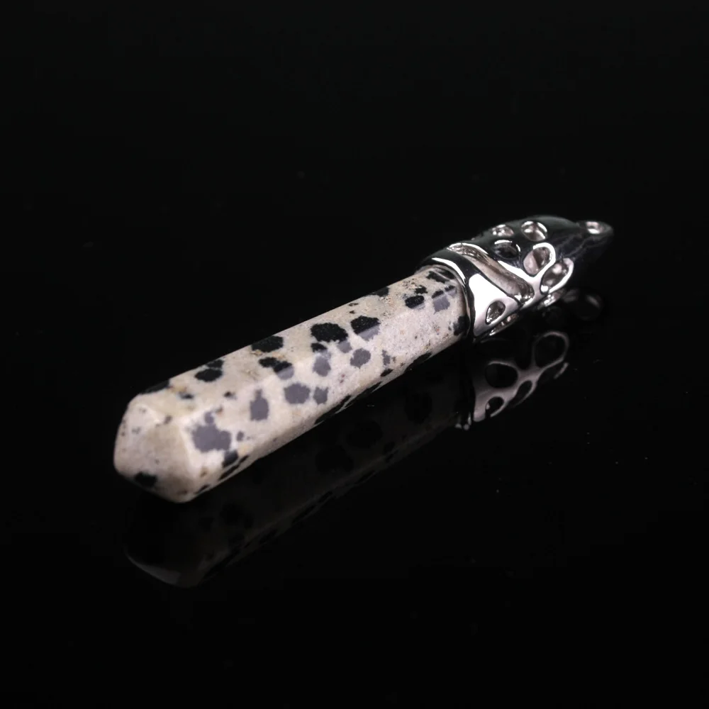 Семь чакр 24 шт. Ассорти натуральный камень ожерелье кулон 60*10 мм кварцевый