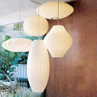 Japanese pendant light white design minimalist lamp Silk Cloth Light Clothing nelson lamp Shop Cloth loft lantern pendant lamp