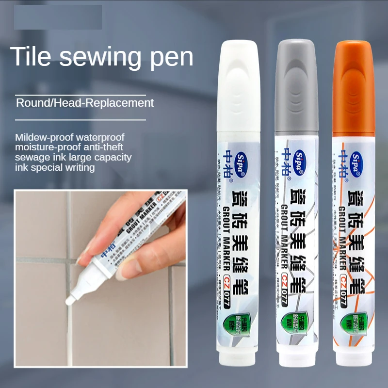 

Tile Joints Decontamination Pen Repair Waterproof Bathroom Floor Gap Ten Color Bonding Strong Adhesion Effective Home Repair Pen