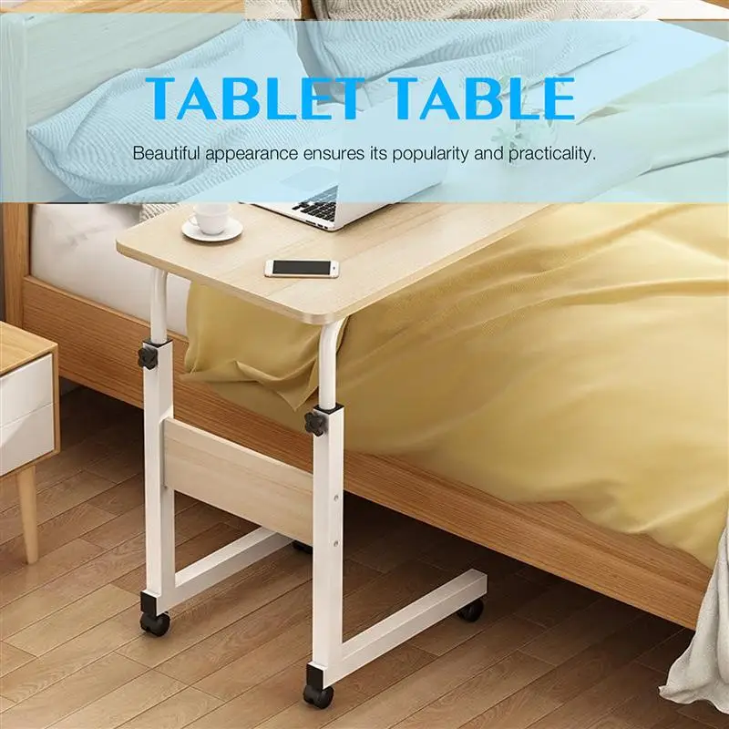 Прикроватный стол для ноутбука регулируемый по высоте деревянный столик