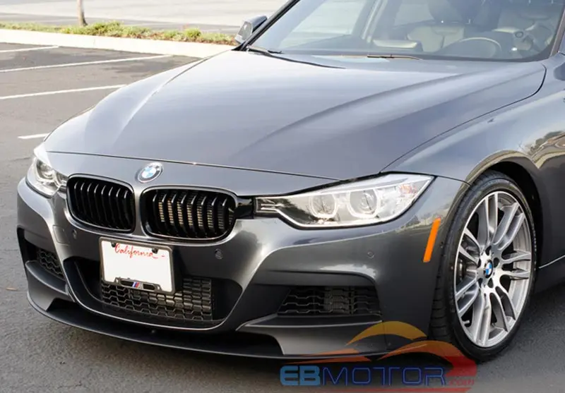 P Стиль Настоящее углеродное волокно передний спойлер для BMW F30 F31 M Tech Sport бампер