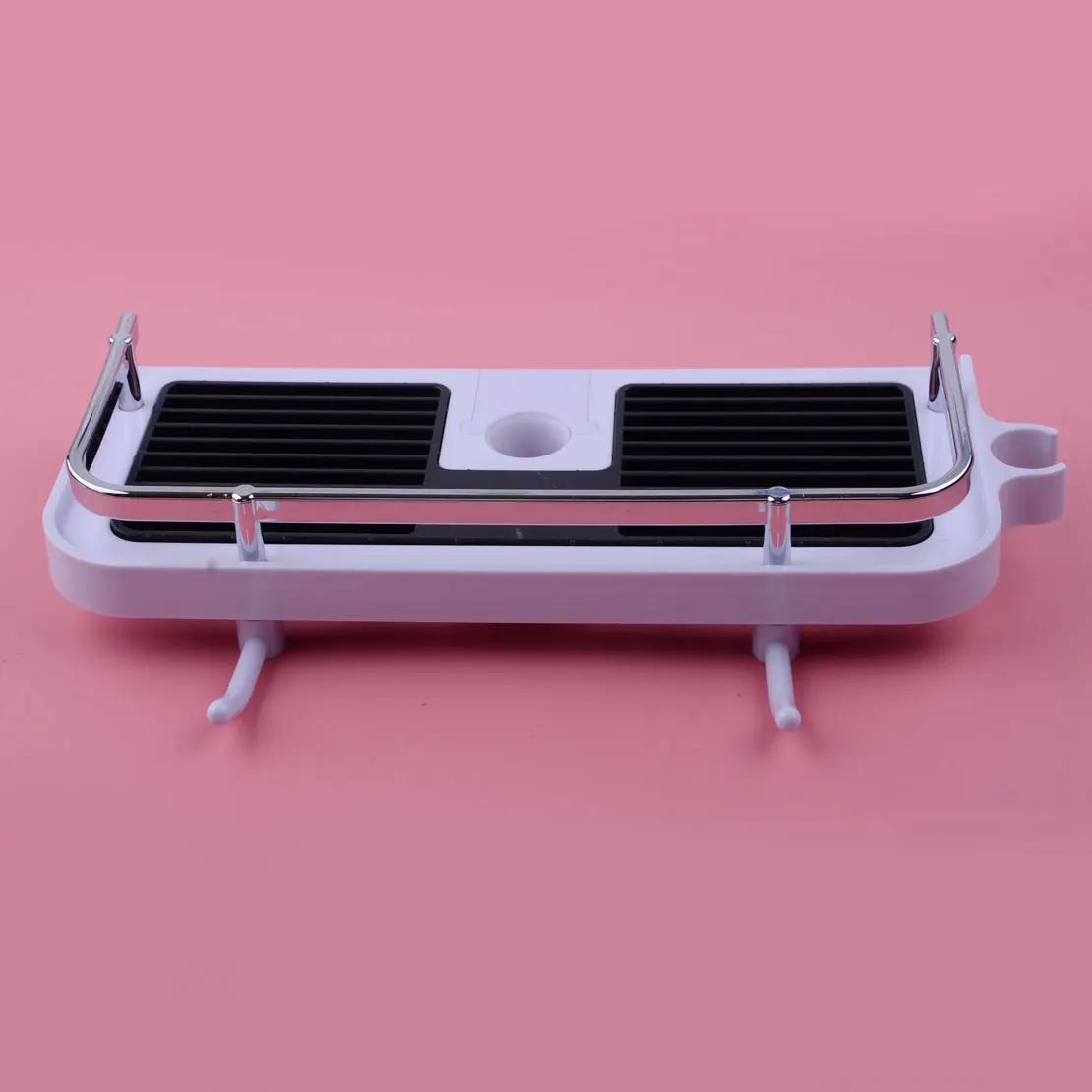 

Bathroom Shelf Shower Pole Storage Caddy Rack Organiser Tray Holder Accessory No Drills Holding Shampoo Soaps Save Space ABS