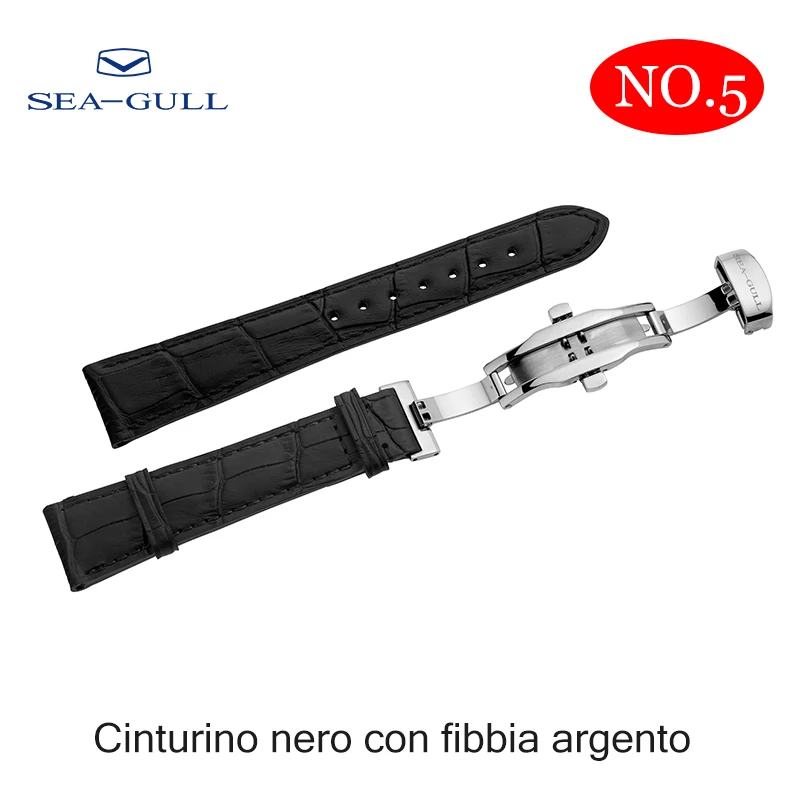 20 мм часы с Чайкой Orologio da uomo Bracciale originale in pelle metallo acciaio i|Ремешки для часов| |