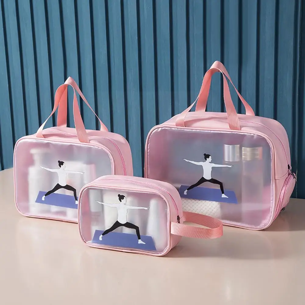 

Waterproof Cartoon Printed Transparent Travel Wash Storage Organizer Care Cosmetic Box Bag Large H3U0