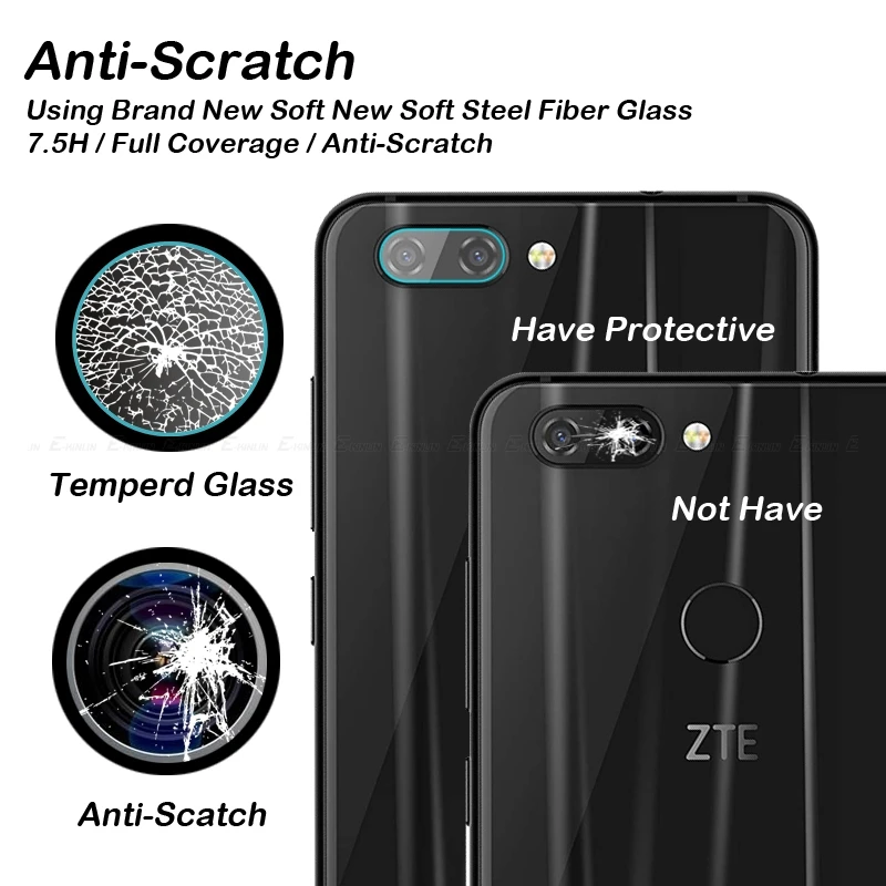 Задняя крышка объектива камеры из прозрачного закаленного стекла для ZTE Nubia X V18 M2