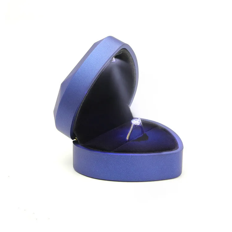 

Heart Shape LED Light Ring Pendant Box Wedding Ring Box Band Display Storage Jewelry Box and Packaging Gift Boxes for Jewellery