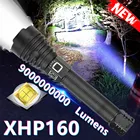 100000 люмен XHP160 самый мощный ярсветильник фонарик 18650 XHP90 перезаряжаемый Мощный светодиодный фонасветильник s USB Охотничий Тактический светильник онарь