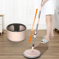telescopic ultraclean mop reusable floor microfibre spin magic no hand wash mop with bucket limpieza hogar home cleaning dg50tb