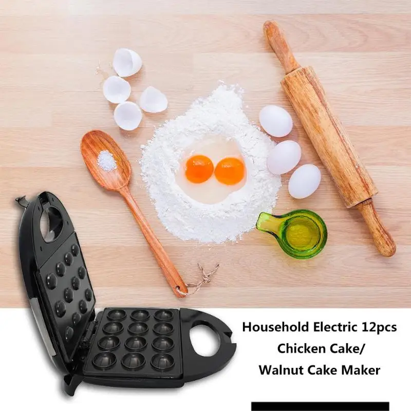 

Household Electric Walnut Cake Maker Sandwich Breakfast Machine Sandwich Iron Toaster Baking Breakfast Pan Oven UK Plug