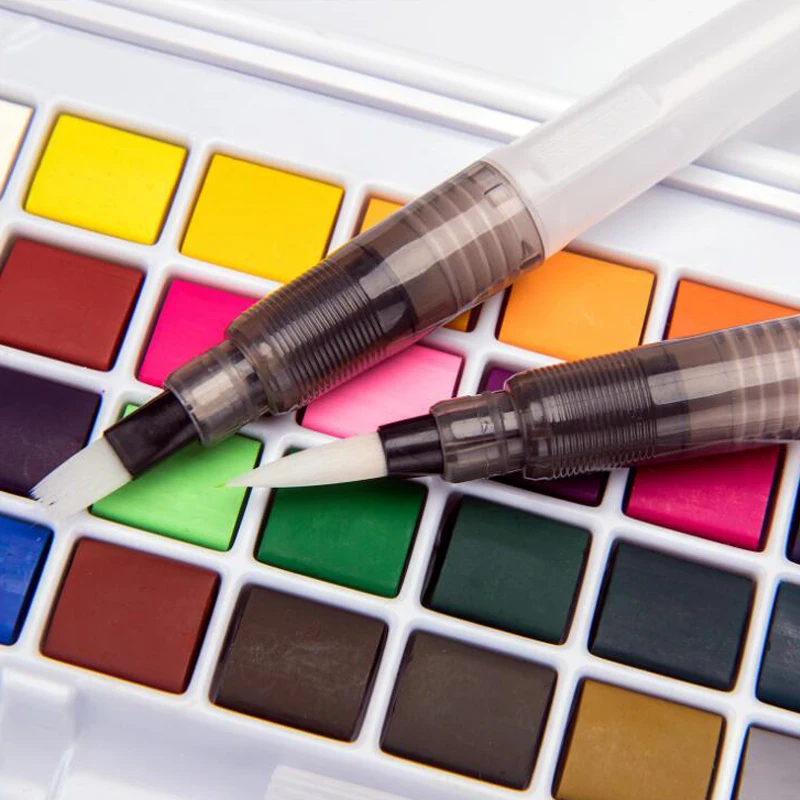 Твердый пигмент акварельные краски с акварельными кисточками набор ручек