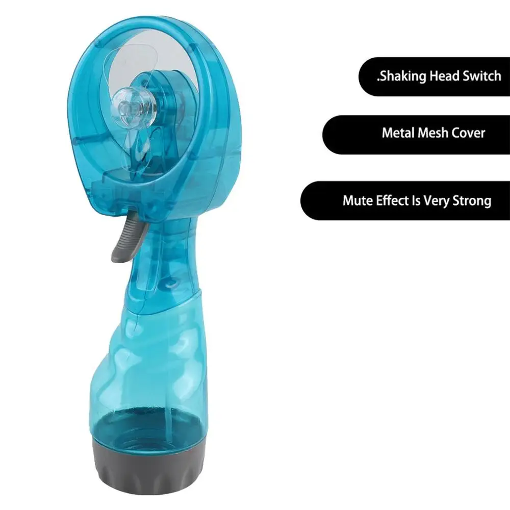 Портативный ручной вентилятор с водяным распылением 2 в 1 мощный охлаждением для