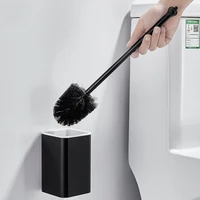 black toilet brush corner cleaning brush quick draining wall mounted and floor standing home cleaner tools bathroom accessories