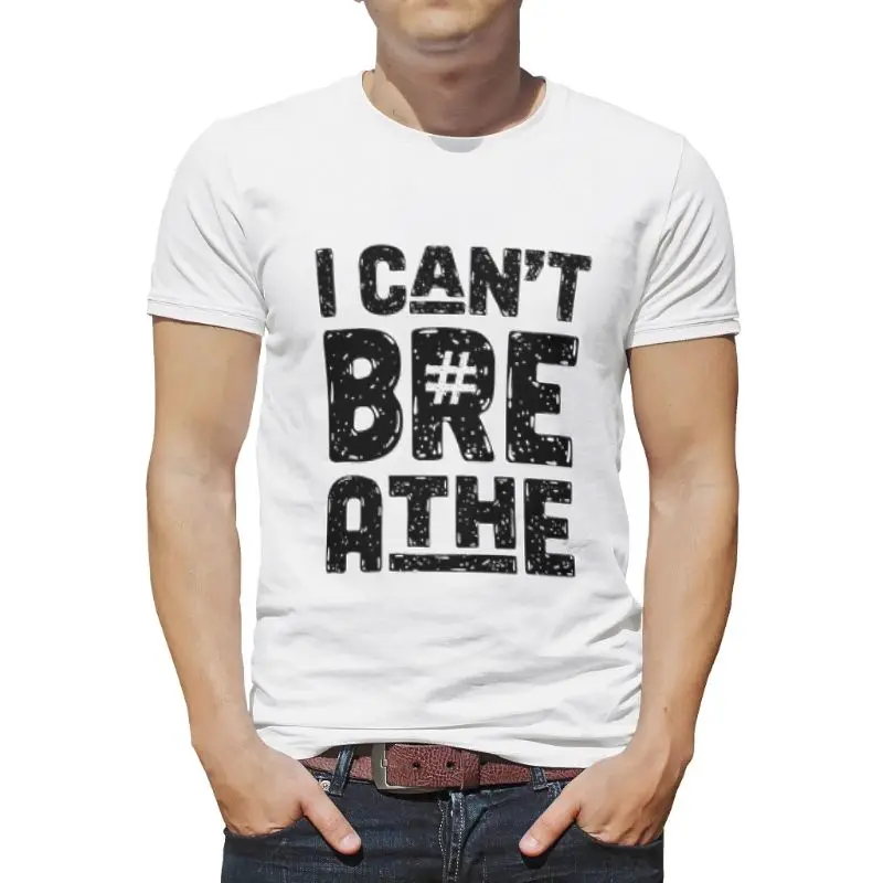 

I Can't Breathe Printed Men's Graphic T Shirt Crew Neck Casual Summer Tee Shirt white xl"]