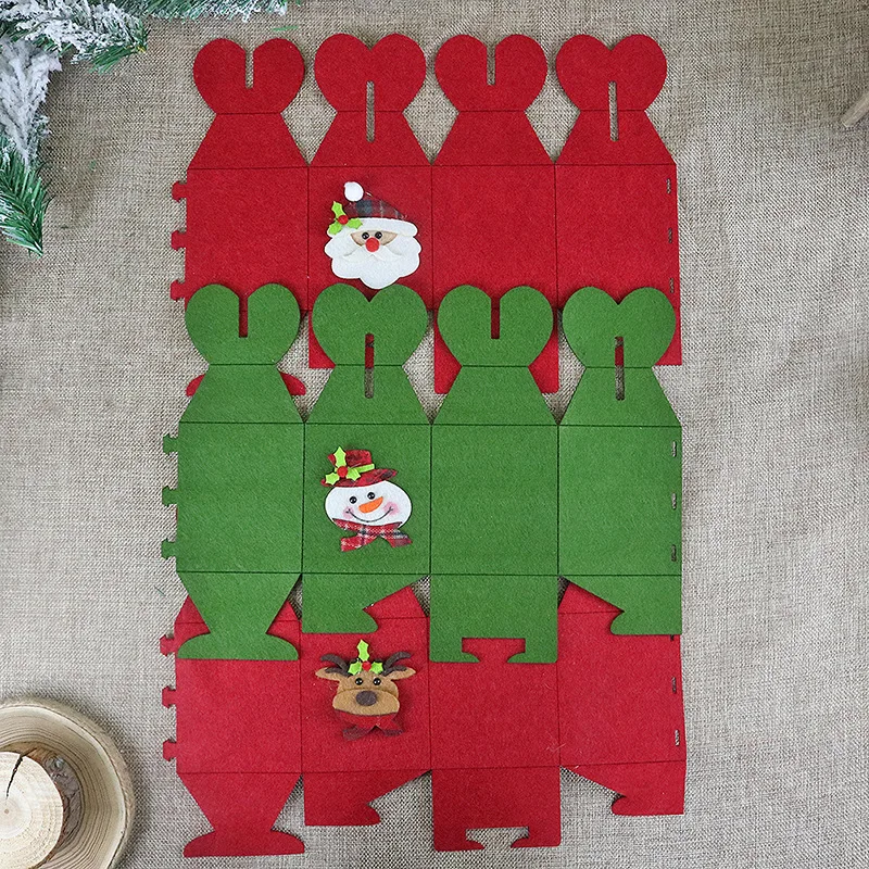 Рождественская коробка для конфет лося снеговика Подарочная сумка Санта Клаус