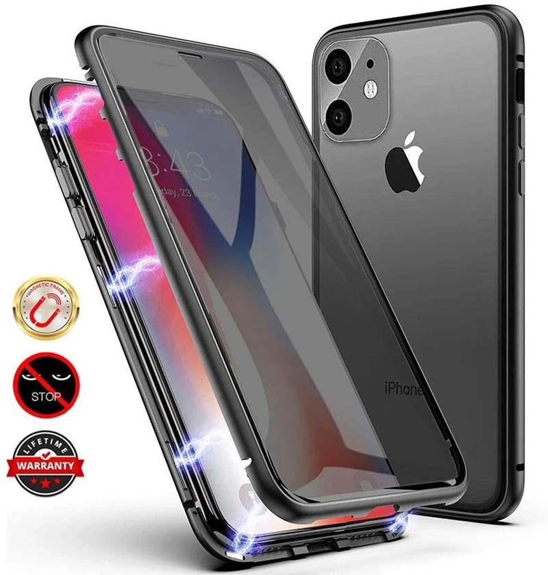 Чехол для iPhone 11 Pro Max противоскользящий Магнитный поглощающий чехол переднее и