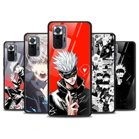 jujitsu kaisen animation tempered glass cover for xiaomi redmi note 10 10s 9 9t 9s 8t 8 9a 9c 8a 7 pro max phone case