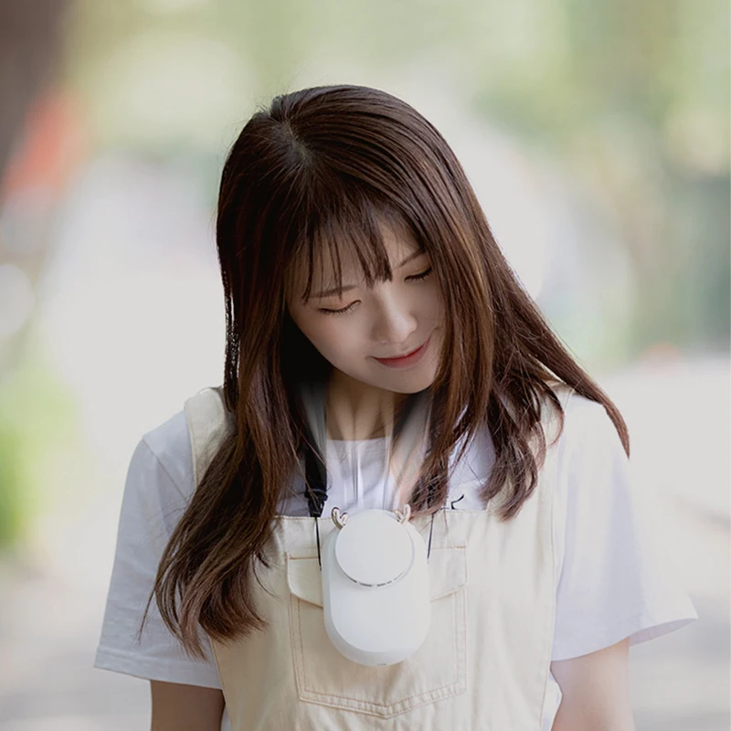 Портативный Электрический мини вентилятор USB Перезаряжаемый подвесной кулер для