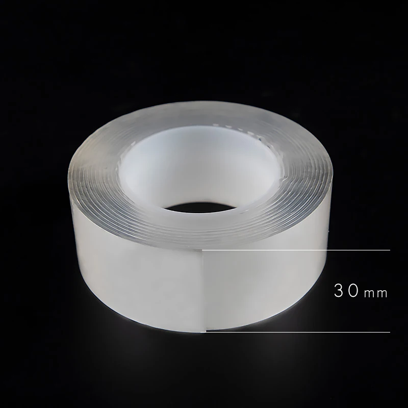 Нано Двухсторонняя клейкая лента 1000 мм прозрачная бытовая водонепроницаемая