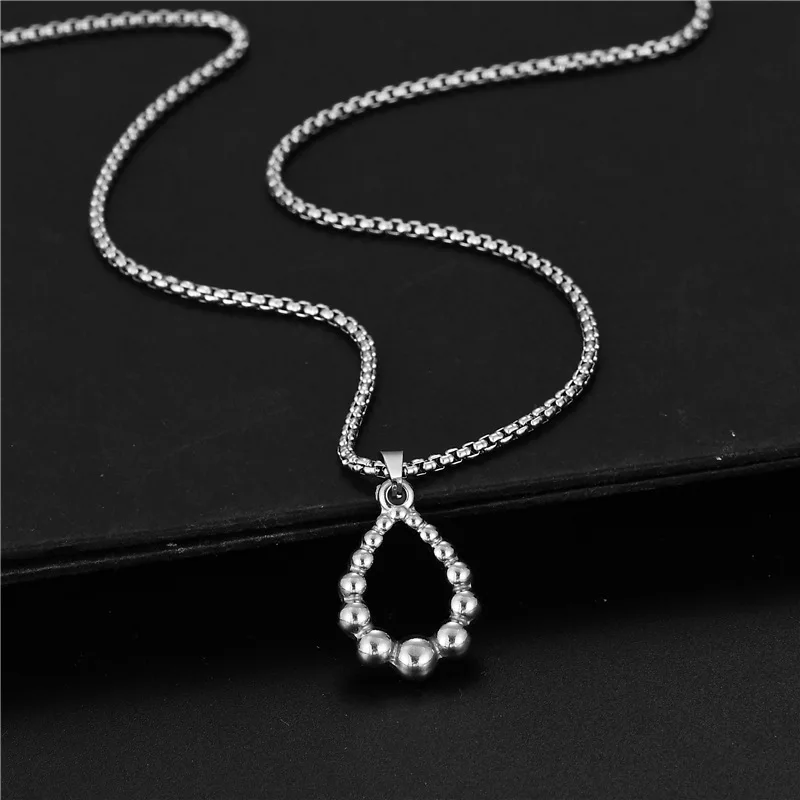 

Simple and Versatile Water Drop Necklace Hot-selling Titanium Steel Pear-shaped Ladies Pendant Wholesale More Preferential