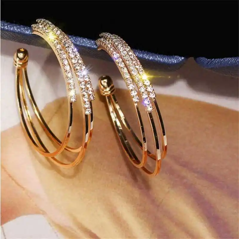 Модные серебряные серьги золотого цвета розового золота для женщин ювелирные