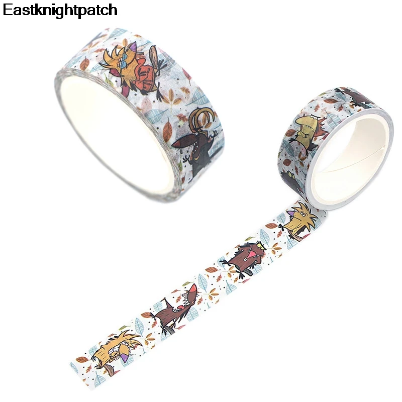 

10pcs/lot E1482 Cartoon Cat Animals Washi Masking Tape Sticky Decorative Paper Tape DIY Decoration Office Stationery Scrapbook