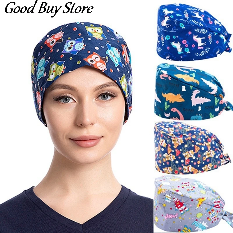 

Pet Shop Turban Underscarf Cartoon Print Hair Wrap Fashion Stretch Beanies Caps Adjustable Headband Dustproof Shawl Hijabs
