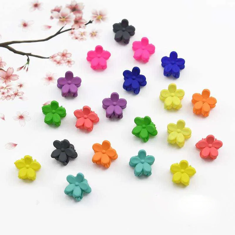 2 шт./лот милые маленькие заколки для волос в виде крабов маленьких девочек цветов