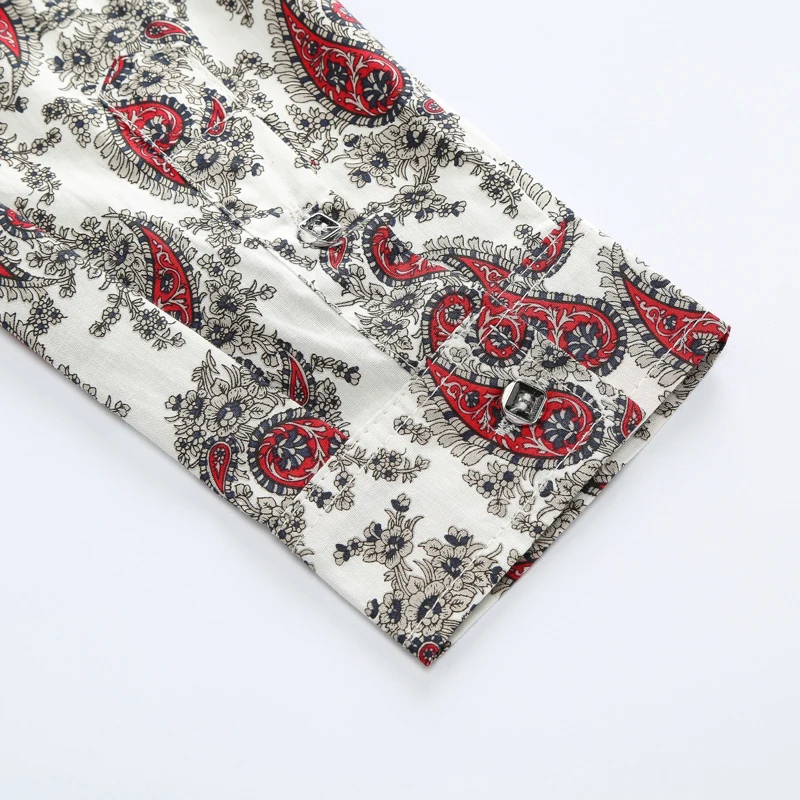 Рубашка Boutique Paisley мужская с длинным рукавом повседневная приталенная для