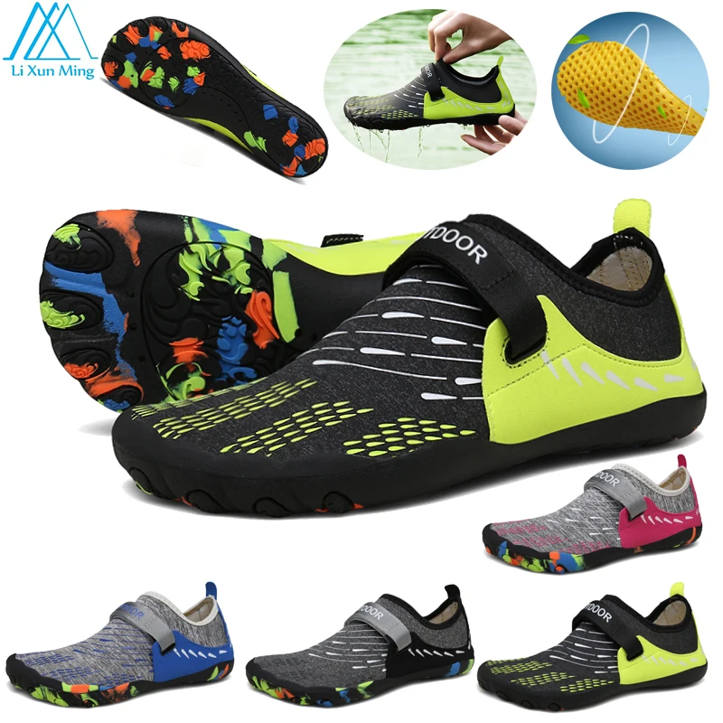 Summer Barefoot Wading Shoes Women Quick-drying Water Sports Shoes Men Outdoor Fishing Shoes Couples Beach Surfing Diving Shoes