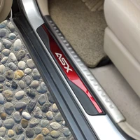 car sticker for mitsubishi asx 2021 accessories stainless steel door sill scuff auto plates guard 2011 2013 2014 2016 2018 2020