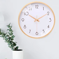 modern minimalist solid wood clocks creative art nordic wall clock round logs mute quartz clocks