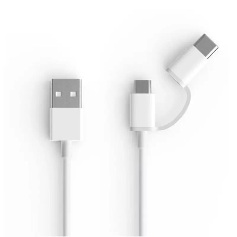 Оригинальный зарядный usb кабель Xiaomi 2 в 1 micro to Type c для mi 8 9 9se cc9 a3 redmi 4a 5 plus mix 3 note 7