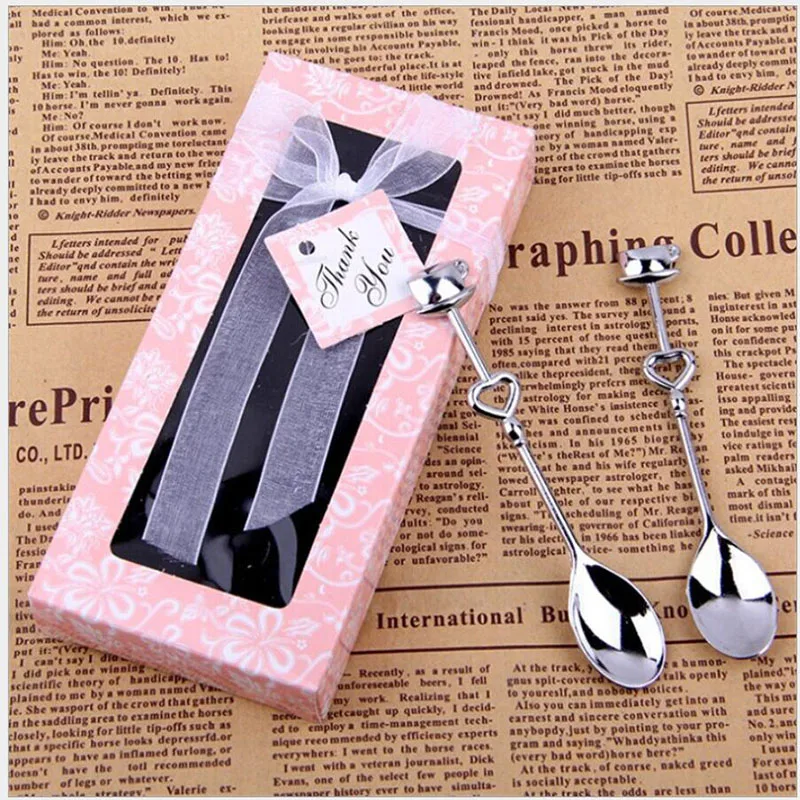 2 шт./лот свадебный подарок сувенирная кофейная ложка для пары влюбленной посуда