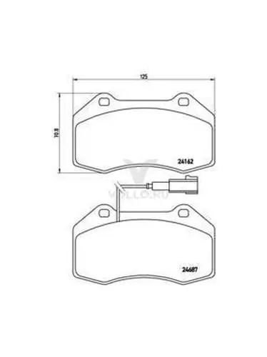 BREMBO Колодки тормозные дисковые передн ALFA ROMEO: MITO (955) 08  FIAT: PUNTO / GRANDE (199) 05 |Тормозные