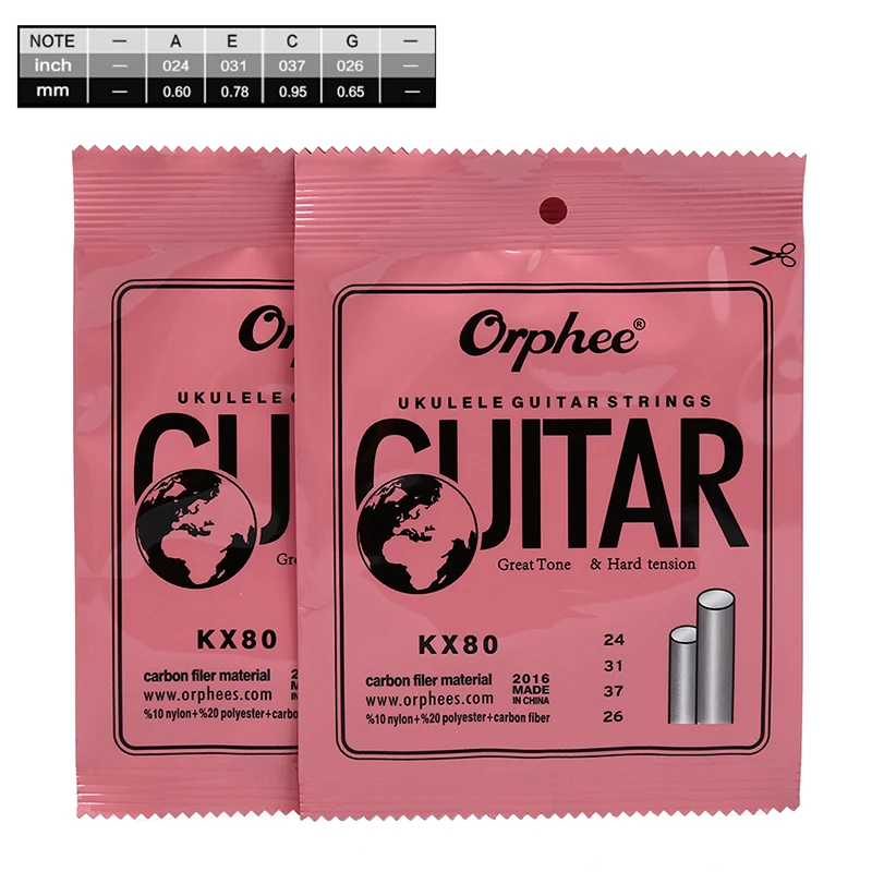1 Set Clear Guitar Carbon Fiber Ukulele Strings Hawaii 4 Nylon White For Soprano Concert Tenor | Спорт и развлечения