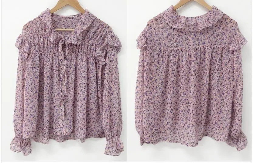 

New spring Vintage print Shirt female Oversize Tops Women Long sleeve Girls Blouse Summer Plus Size Women Blouses femme Blusas