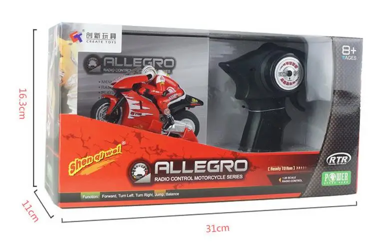Red with Gift Box Creat Mini Moto RC мотоцикл электрический высокоскоростной нитро пульт дистанционного управления автомобиль перезарядка 2,4 Ghz гоночный мотоцикл мальчика игрушка подарок 8-15 - Цвет: Red with Gift Box